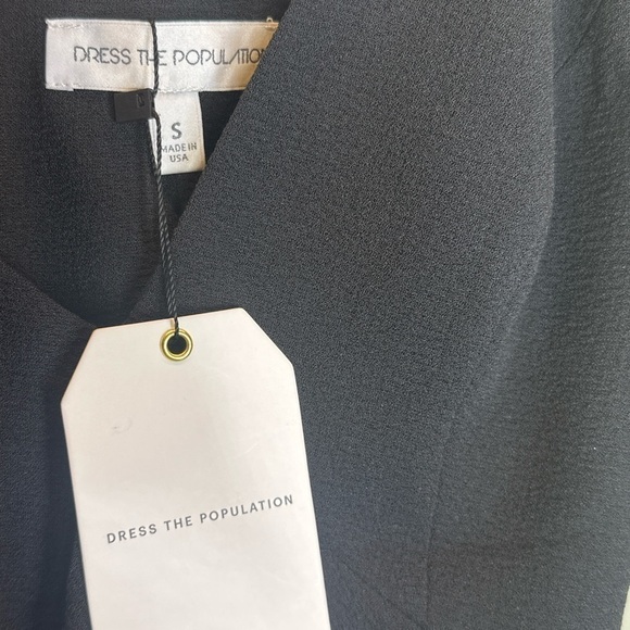 Dress the Population NWT Little Black Dress 1 Shoulder Small - Picture 2 of 7